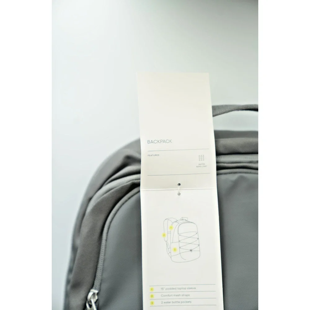 All in Motion Gray Backpack‎ + Ember Tan Lunchbox Back-to-School Supply Kit